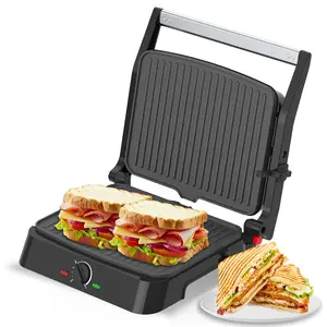 MIRASTON 3-in-1 Electric Indoor Grill & Panini Press, 1500W Fast Cooking, Adjustable Temp (410°F-482°F), Non-Stick Plates & Drip Tray, Easy Clean, Holiday Haul