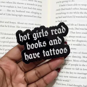 Hot Girls Read Books And Have Tattoos Grip Kindle, Magnetic Book Lover Phone Grip, Cute Reading Accessory For Kindle Users, Fun Reader Gift For Women