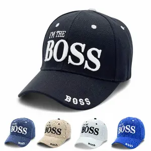 "I'm The Boss" Unique Embroidered BASEBALL CAP Adjustable, UV protection Design for Men, Perfect for Outdoor Activities, Casual