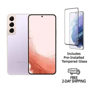 Refurbished Samsung Galaxy S22 5G (Fully Unlocked) S901U Acceptable Condition with Pre-Installed Tempered Glass & 1 Year Warranty