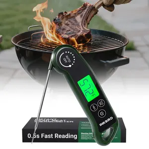 INKBIRD Instant Read Meat Thermometer, Waterproof Kitchen Thermometer,±0.5℉ Accuracy, Large Screen, for Cooking, Grill, BBQ, Brewing