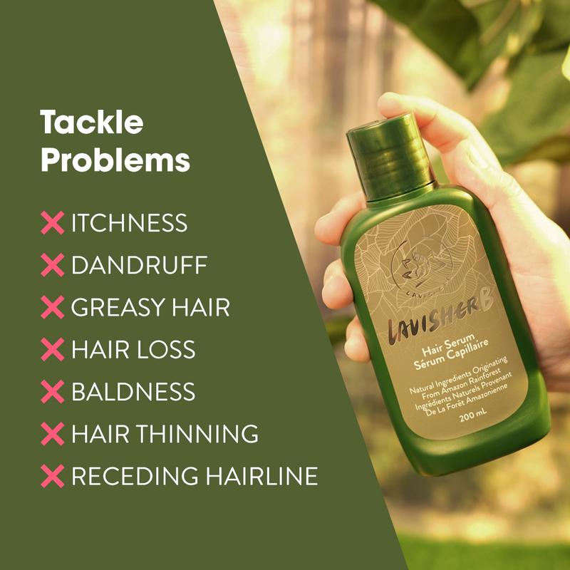Lavisherb Hair serum | Revitalize Repair Hair Loss Excessive Scalp Sebum Greasy Hair All Natural Ingredients - 200ml