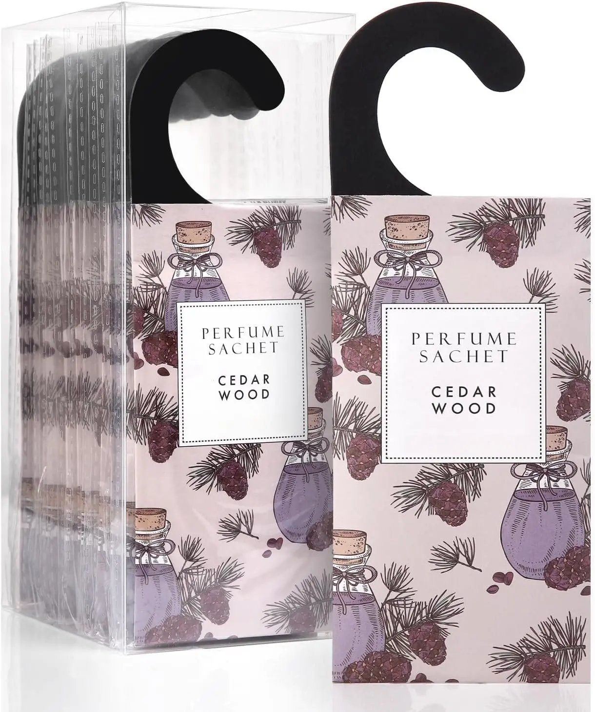 Large 12 Packs Cedar  Hanging Closet Deodorizer Air Freshener Long Lasting Scented Sachets Smell Goods for House