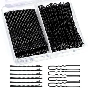 100 count Black Bobby Pins, Bobby Pins Black Hair Pins, Hair Pins for Women Girls 2inch