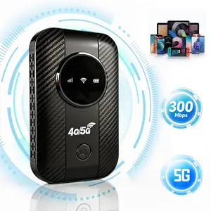 5G/4G LTE Portable Wireless WiFi Hotspot,300Mbps,10 Devices Connections,2100mAh Battery,Pocket WiFi for Travel,Home,Car,RV,Camping