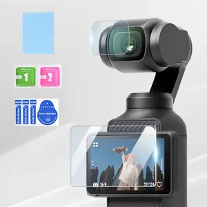 Tempered Glass Screen Protector & Lens Protector, 2 Counts Screen Protector & 2 Counts Lens Protector, Accessories for DJI Osmo Pocket 3 Camera