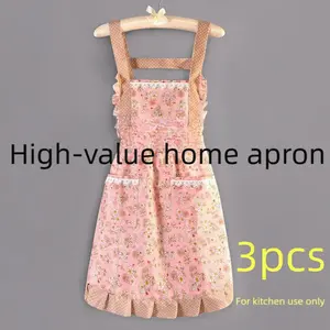 Women's Cotton Apron Kitchen Cooking Apron, Pure Cotton Design, Fashionable & Practical Home Use Apron, Ideal for Daily Cooking Tasks, Flower