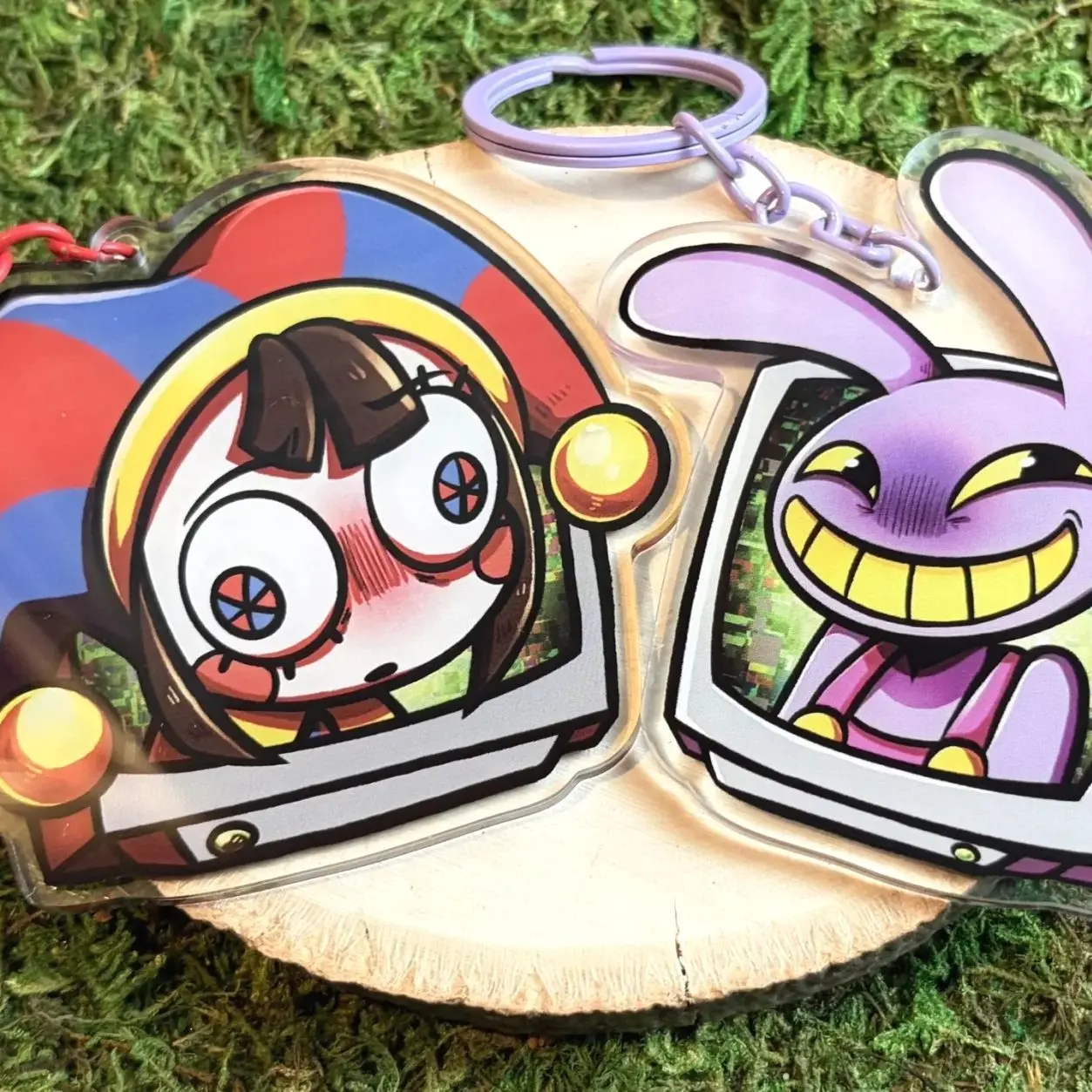 The Amazing Digital Circus Computer Keychain Keychains/Charms || Pomni, Jax
