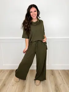 Dear Scarlett Comfort Code High-Rise Set - Soft Ribbed, Very Stretchy, True to Size, 5 Colors Available, Perfect for Lounging & Errands