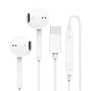 USB C Headphones Wired for iPhone 15, iPad Pro 13/12.9/11 inch, Air Mini, iPad 10th, USBC Earbuds for MacBook, Lenovo, Dell, Type C Earphones for Google Pixel, Samsung, Microphone, 1Pack Audio Bluetooth Durable Headset