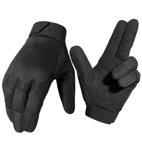 Breathable Full Finger Gloves, 1 Pair Non-slip Work Gloves, Anti Slip Gloves, Protective Work Gloves, Outdoor Sports Gloves for Working Riding Tactical Climbing