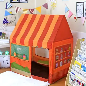 Portable Cartoon Dessert Shop Design Play Tent, Indoor & Outdoor Play Tent, Pretend Play House for Boys & Girls