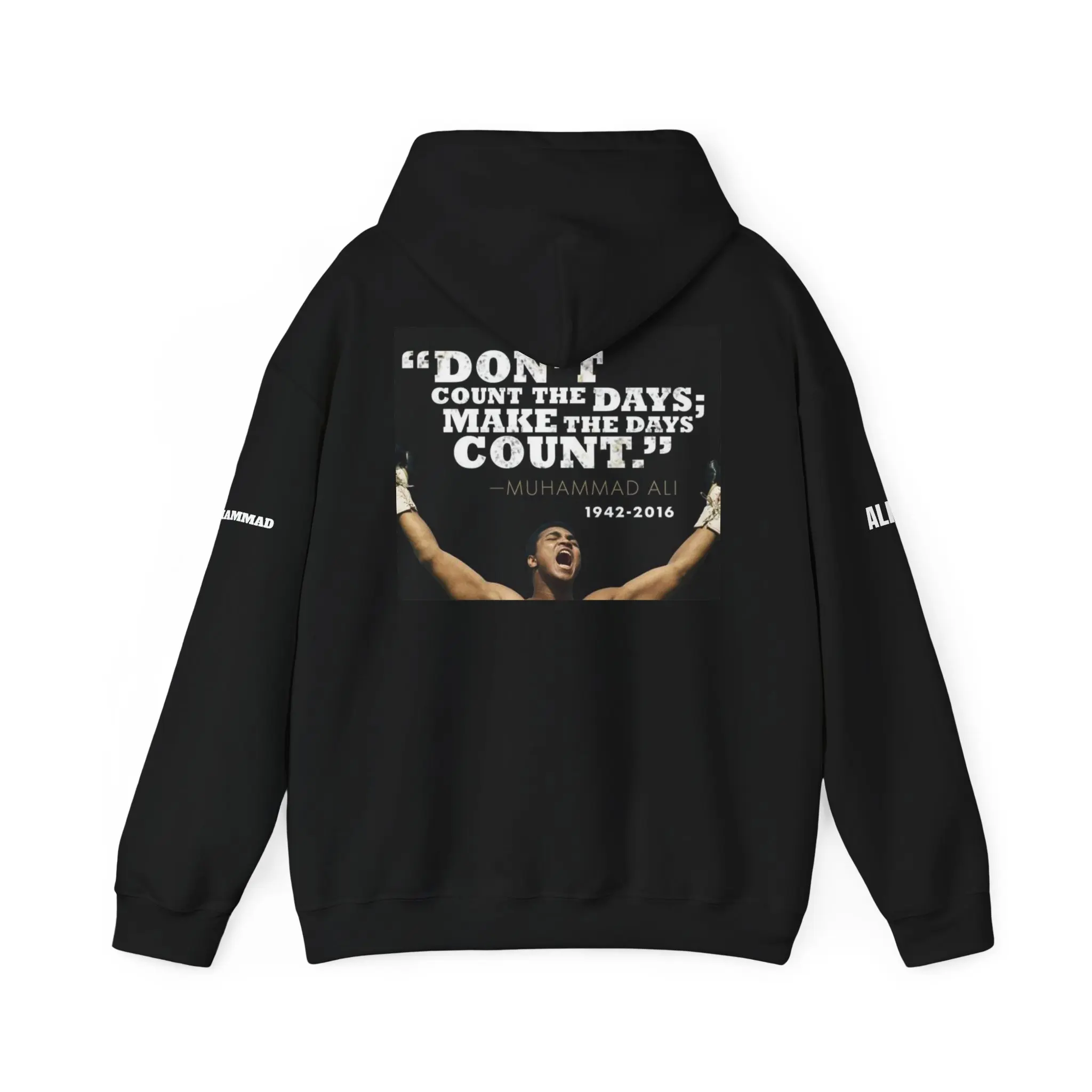 Inspirational Muhammad Ali Hoodie - Heavy Blend Sweatshirt for Motivation, Fitness, Sports Fans, Gift Idea, Everyday Wear