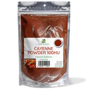 Herb To Body Cayenne Powder 100HU | Capsicum Frutescens | Wildcrafted | 4oz