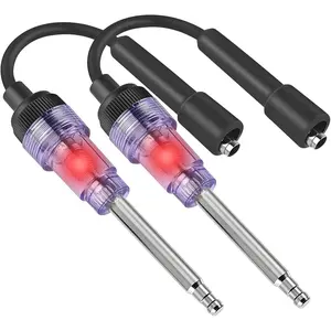 2PCS Car Inline Spark Plug Tester, Straight Boot Engine Ignition Coil Tester, Armature Diagnostic Detector Internal External Engine Checker for Automotive Motorcycle