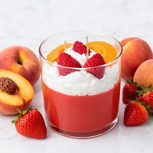 Peach Berry 3wick candle Decor Ornaments Decoration