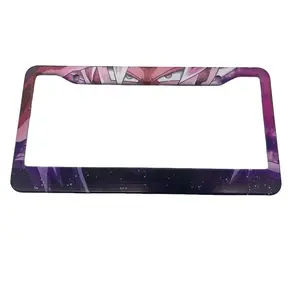 Super Saiyan Anime Aluminum Car License Plate Frame