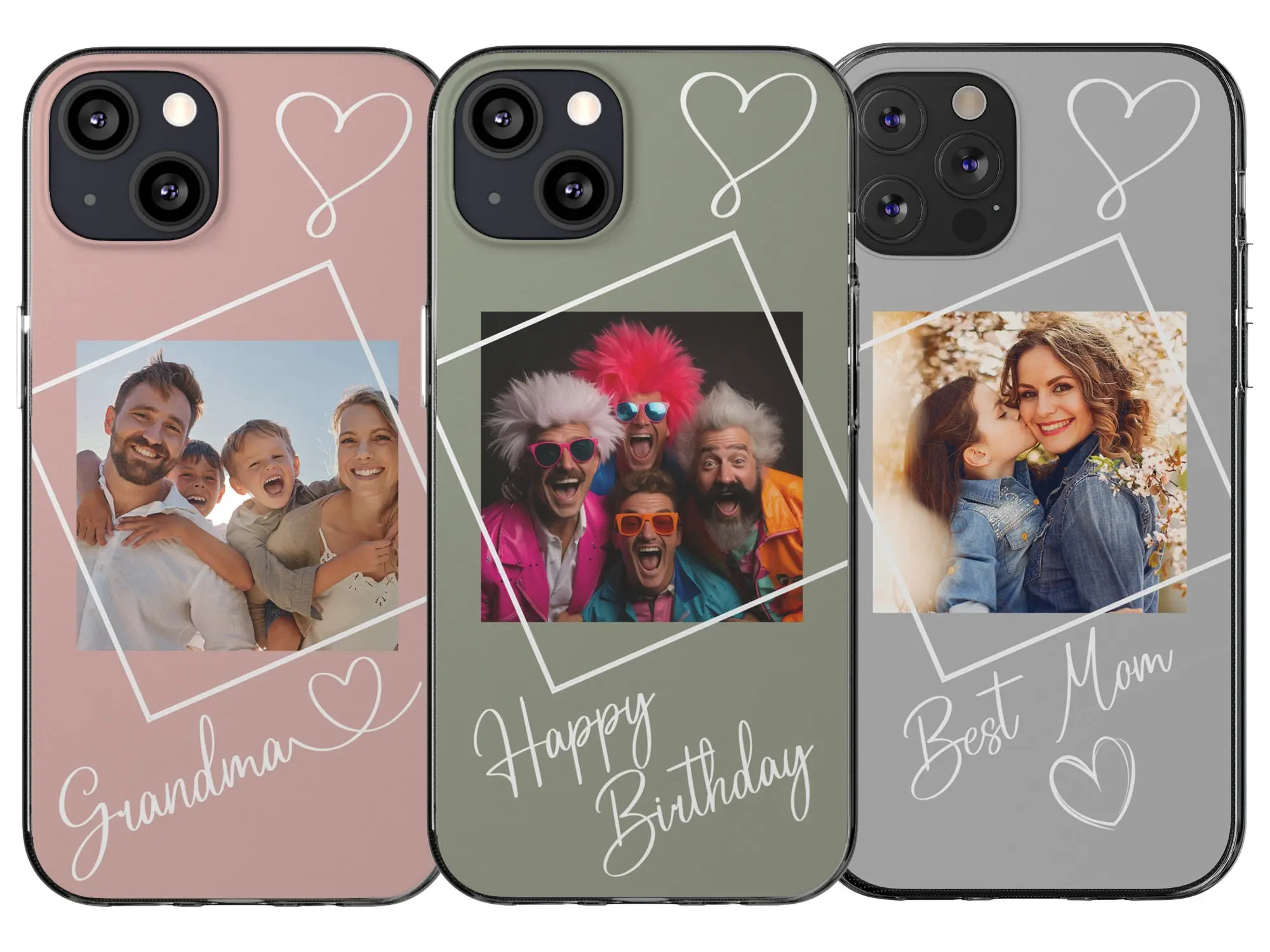 Personalised Phone Case With Photo And Custom Name For Iphone Samsung Tpu Protective Cover Couple Family Boyfriend Gift Idea