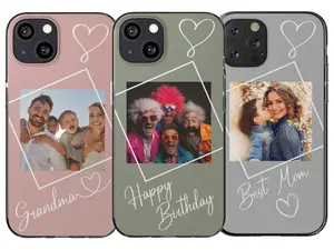 Personalised Phone Case With Photo And Custom Name For Iphone Samsung Tpu Protective Cover Couple Family Boyfriend Gift Idea