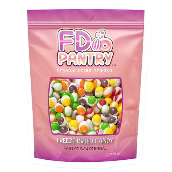 Fruit Crunch Original Rainbow Freeze-Dried Candy, 10 oz, Assorted Fruit Flavors, Large Pouch, Ideal Gift Snack Treat