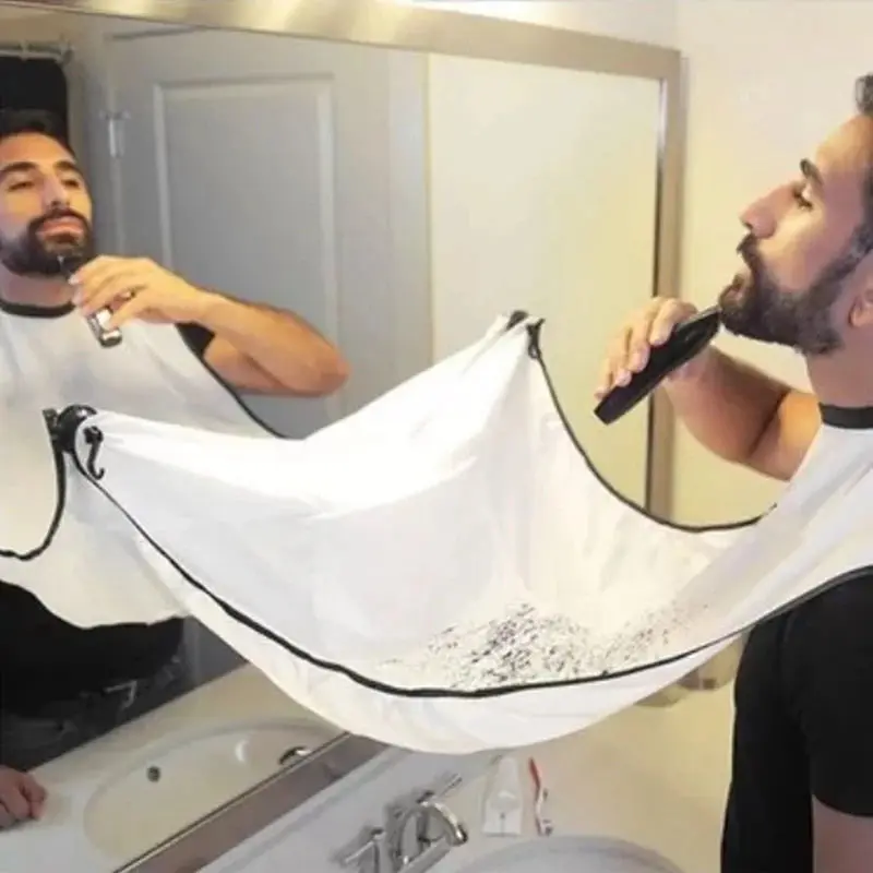 Men's Comfortable Large-Net Shaving Apron - Beard Catcher Bib for Hair Cleanup, Home Care Supply, Ideal Gift for Men, Hairdresser-Approved Accessory