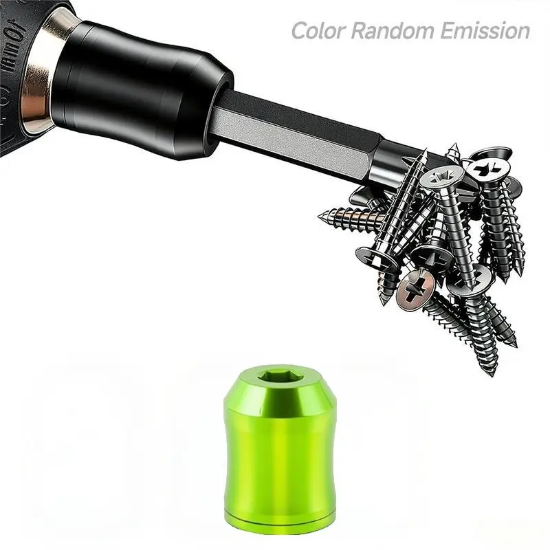 Strong Magnetic Screw Ring, 1/4 Inch/6.35mm Universal Magnetic Screw Ring Bit, Fits Hex Screwdrivers & Power Tools, Durable Design, Magnetic Screwdriver Bits, Screwdriver Components