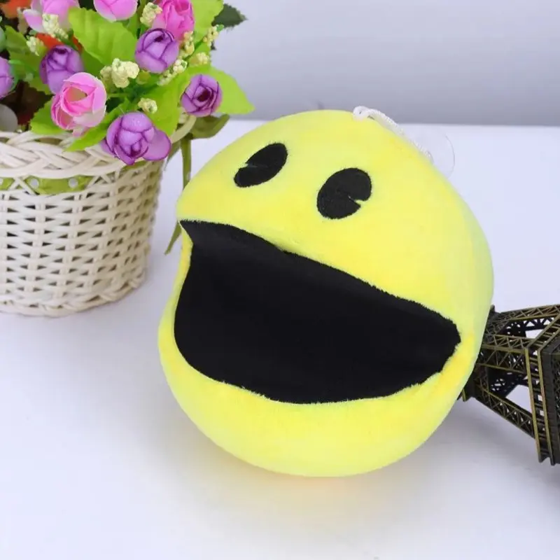 15cm Food-Themed Pac-Man Plush Toy - 100% Brand New, Cute Collectibles, Soft Plush Fabric, Unisex Stuffed Doll with Face Detail, Kids Birthday Gift, House Decoration (Note: Manual Measurement Applied)