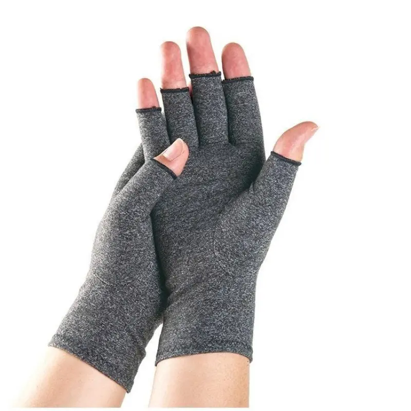 Fingerless Compression Arthritis Gloves for Men & Women - Pain Relief for Carpal Tunnel, Gym/Outdoor Activities, Compression Gloves for Daily Activities, Anti-Odour, Biking, Youth, Gardening, Quick Dry, Textured Grip, Typing, Uv-Protective, Running, S