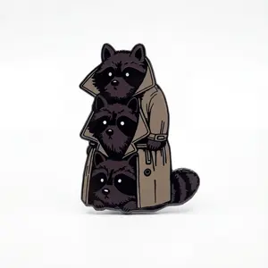 3 Raccoons In A Trenchcoat Pretending To Be A Guy Pin