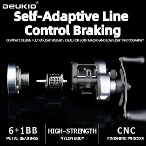 Deukio 2026 New Dc Lure Baitcasting Reel, Lightweight Brake, High Accuracy, Durable Aluminum Gear, 7.1:1 Ratio, Saltwater & Freshwater Fishing, Fishing Tackle