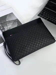 High-Quality Men's Leather Handbag, Stylish Travel Clutch with Cardholder, Casual Rugged Men's Purse for Daily Use, Elegant Clutch