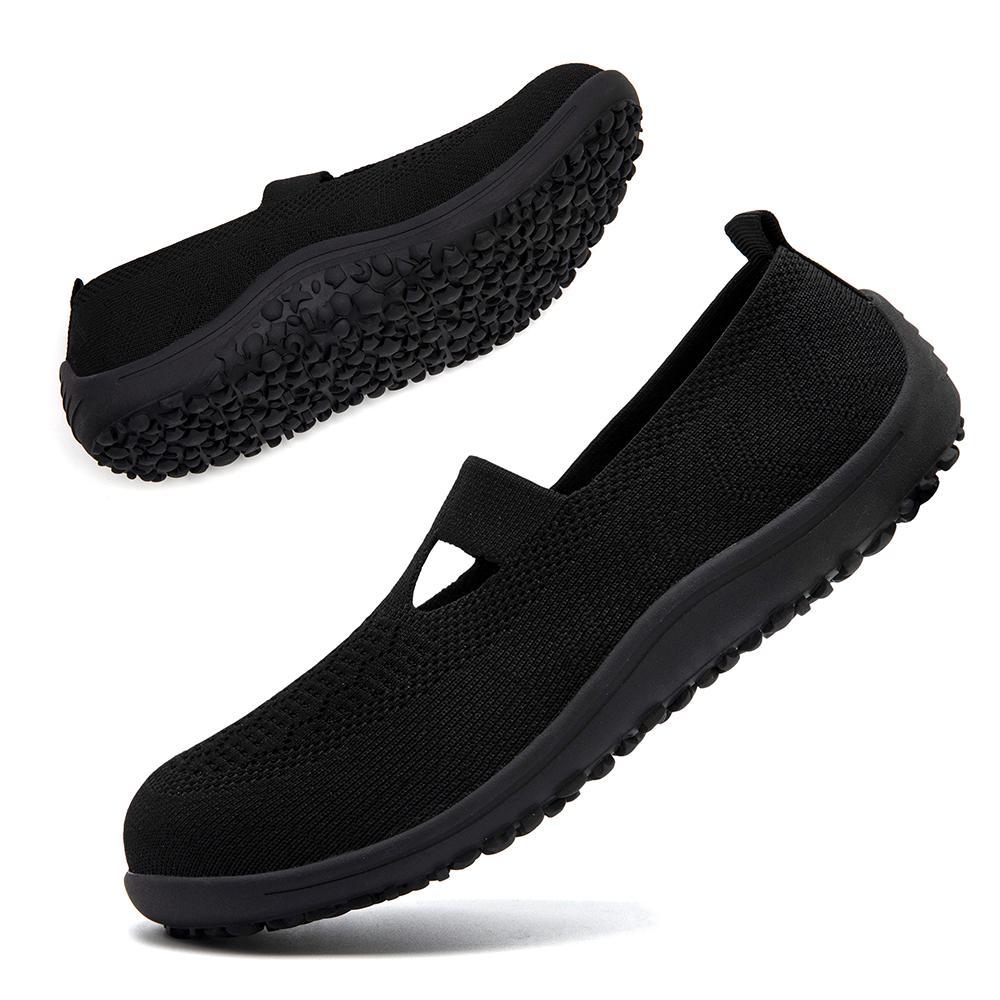 Women's Knit Barefoot Slip-On Flats - Stylish Walking Shoes, Soft Sole, Breathable, Lightweight, Minimalist, Wide Toe Box, Rubber Sole, All-Season Casual Gym Footwear, 2026 Spring Summer Mother's Day Gift