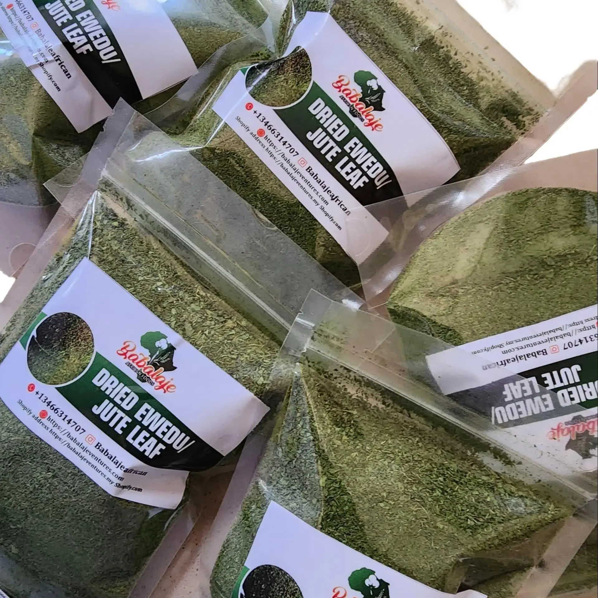 Dried ewedu powder/Jute leaf powder-90G Flavor Spice.