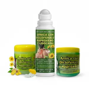 Ultimate Pain Relief Bundle: Diclofenaco y Naproxeno Roll-On + Gel Diclofenaco y Naproxeno 125g + Arnica Massage Balm 250g