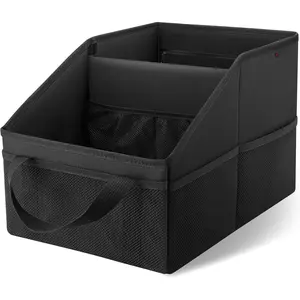 Organizer - Automotive Organizer for Front And  Seat or Floor,   Organizer with Divide, Handles and Multiple Mesh Pockets