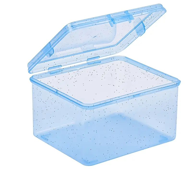 1PC Card storage box, transparent desktop, business cards, miscellaneous items, small card box, plastic Dustproof card office organizer box