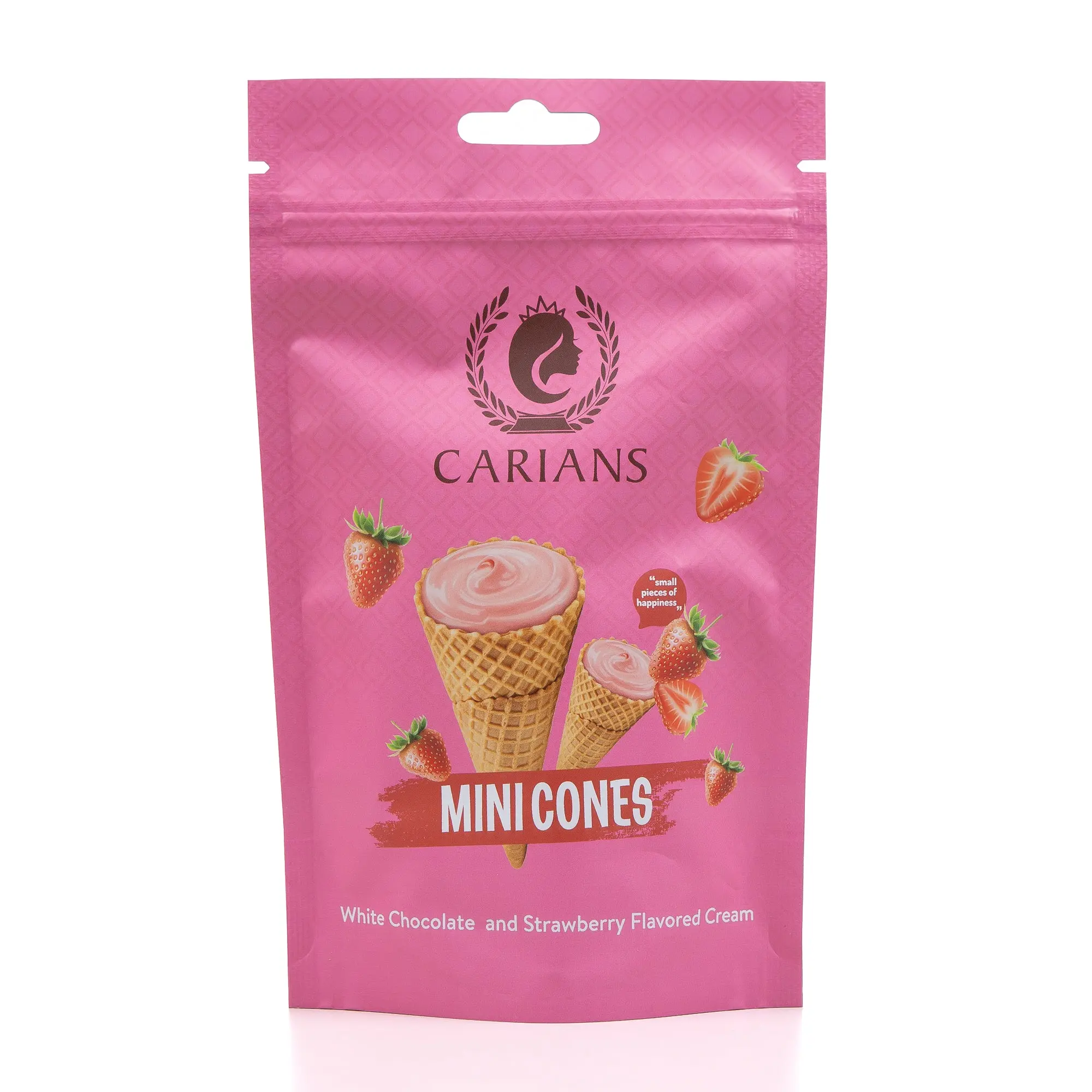 Milky Chocolate Strawberry Mini Cones (12 Pack)