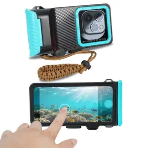 2025 Upgraded Universal Underwater Diving Phone Case Suitable for iPhone/Samsung Galaxy/Android Series 4.7-6.9 Inch Phones, Underwater Touch Screen to Take Photos and Videos, Beach, Outdoor, Swimming and Diving Waterproof Phone Case