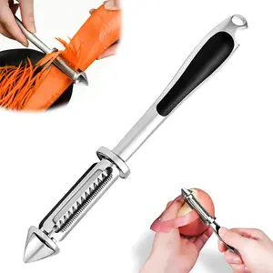 PUKEGM Multifunctional Vegetable Peeler with Grater Bottle Opener Ergonomic Kitchen Tool for Potatoes Carrots Cucumbers Apples More and Easy to Use
