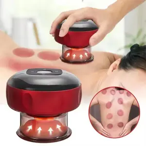 1 PC Portable USB Rechargeable Electric Cupping Device Features 6 Temperature And Suction Levels With Digital Display Adjustment, A Pressure Relief Valve, And Is Suitable For Cupping The Neck, Shoulders, And Back