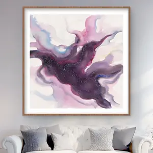 Milky Way 48x48 in. Art Firm Framed Matted Print Wall Artwork - Astronomy Photo with Stars, Universe Decoration, Home Decor (C1FM4848GEOGI4), Room