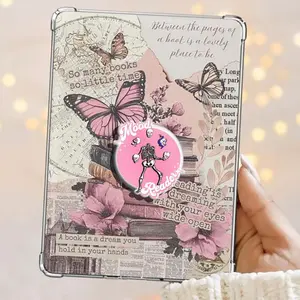 Mood Reader Grip – Skeleton Juggler Pink Cute Goth Aesthetic Grip Magnetic Kindle Grip Book Lover Cute Kindle Accessories Phone Holder PopSocket Phone Grip Magnetic Pop Socket Phone Grip
