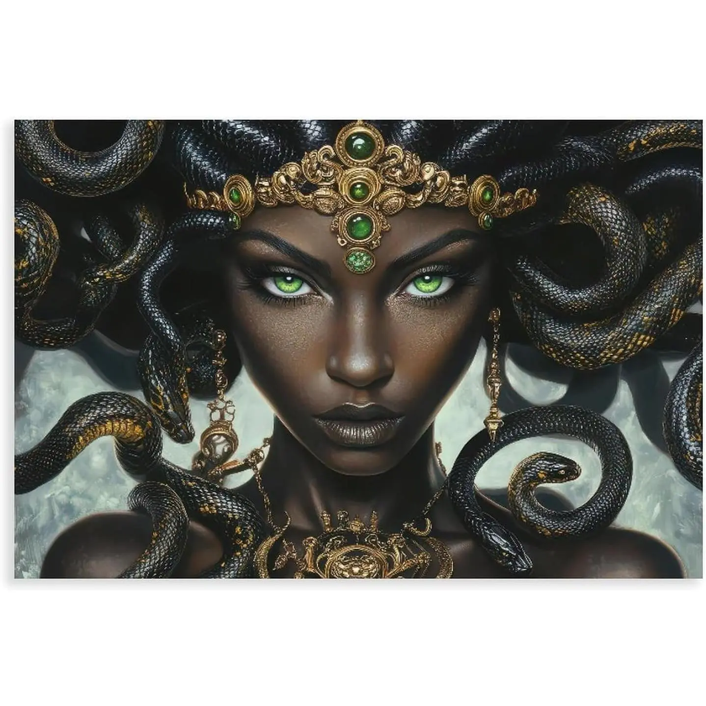 Black Medusa Poster Decorative Poster Greek Mythology Art Wall Decoration Future Medusa Painting Printed