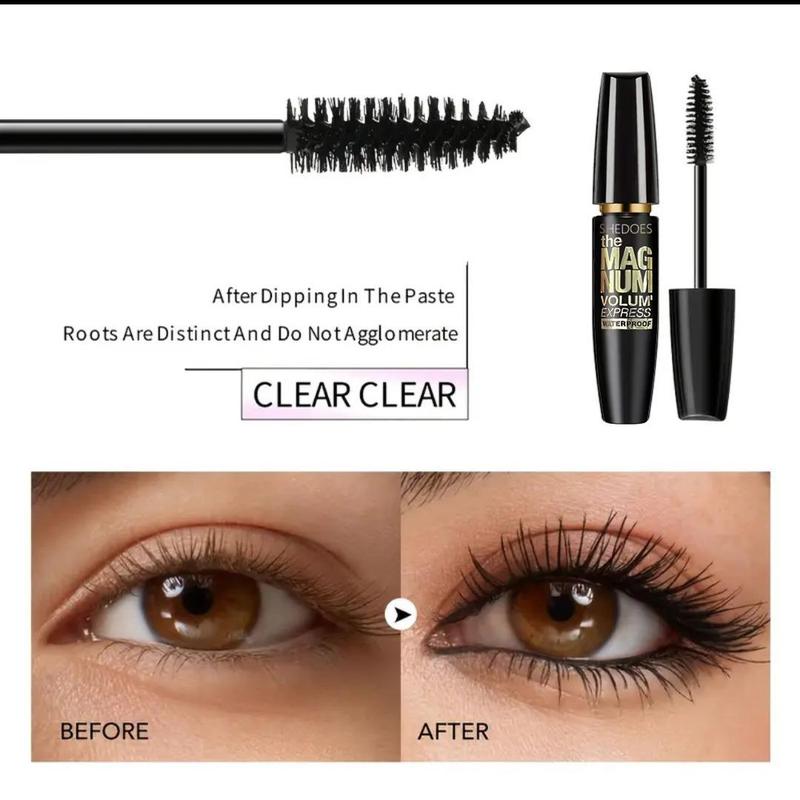 Waterproof & Sweatproof Fiber Mascara -Flash-Dry Vortex Technology with 16HR Zero-Smudge Hold & 3X Volume Boost MakeupCosmetic mascara tubing mascara