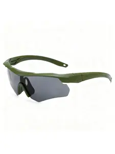 【1pay】Stylish Clip-On Crossbow Tactical Glasses, Military Bulletproof Cosplay Outdoor Cycling Sports Windproof Goggles, Unisex Adult All Seasons, Sports Outdoor Sunglasses