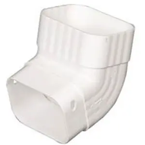 212 MAIN White Vinyl Downspout Elbow (M0627) - Crush Proof, Erosion Resistant, Maintenance Free, UV Stabilizers Equipped, Easy Install for Sailing Water Sports