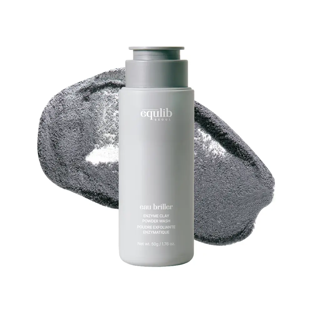 Equlib Eau Briller Enzyme Clay Powder Wash (50g) | Deep Cleansing Powder Face Wash | Enzyme & Clay Cleanser | Gentle Exfoliating Facial Cleanser