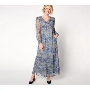 Me by Jennie Garth Regular Misty Woven Maxi Dress