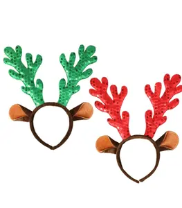 Diadema Navideña with Reindeer House Design Festive Headpiece for Christmas Parties & Photo Sessions Single Unit