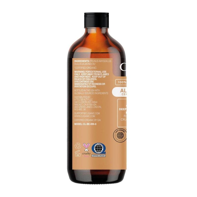 Vegan Organic Almond Oil with Comforting Aroma